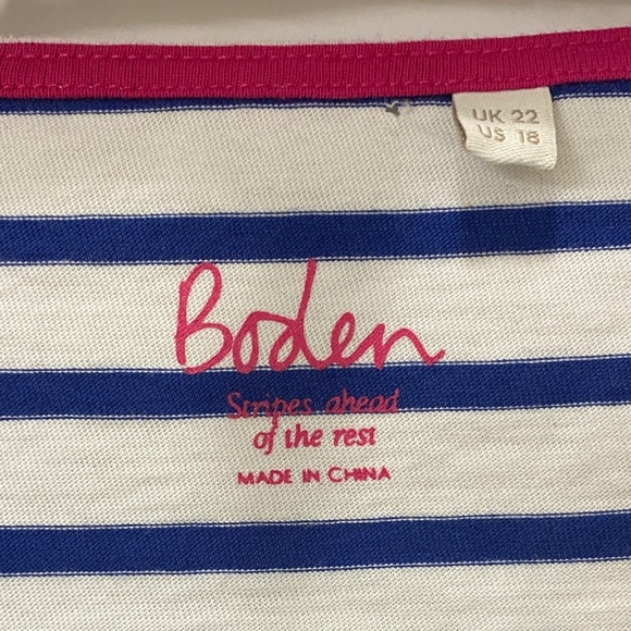 Boden Multicolor Striped Long Sleeve Tee - Picture 2 of 6
